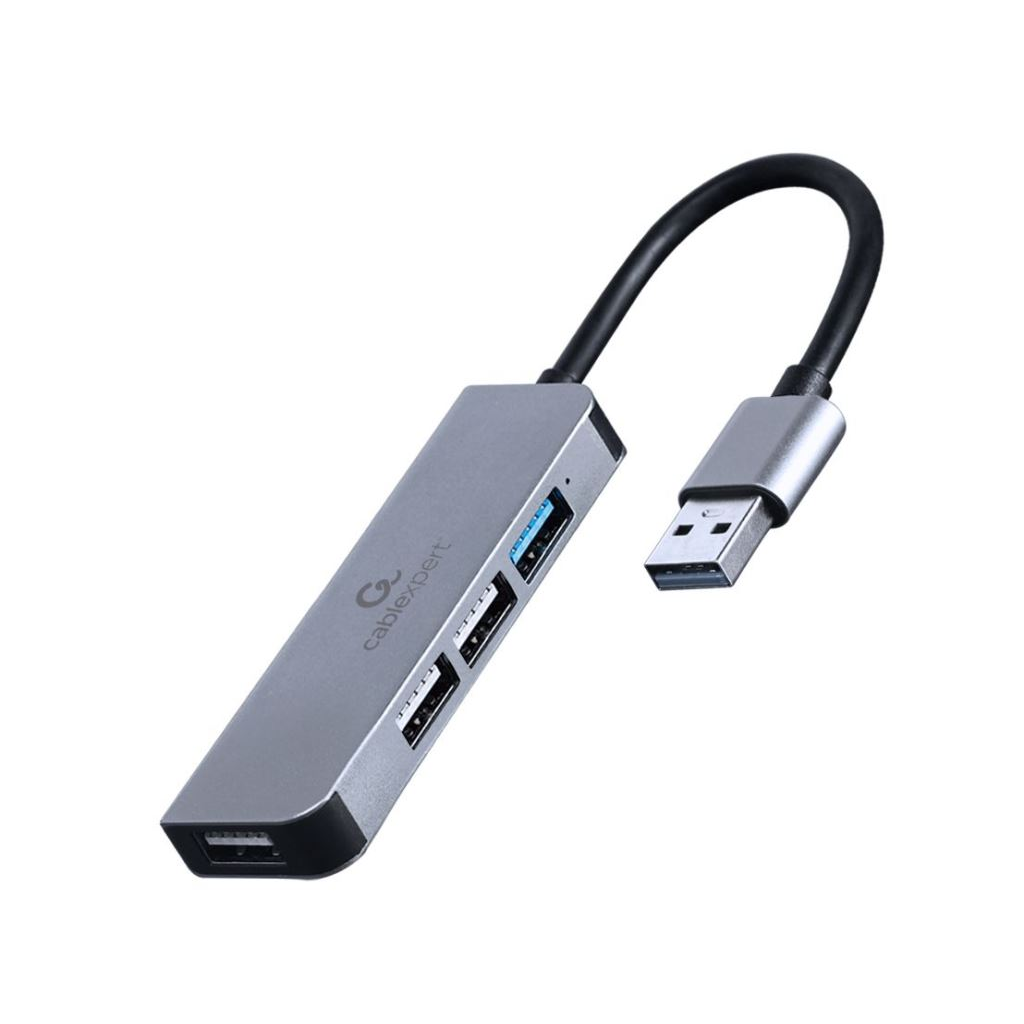 Gembird USB Hub UHB-U3P1U2P3-01 – 4 Ports (1x USB 3.1 + 3x USB 2.0) Aluminium