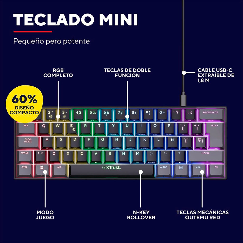 Mechanical keyboard Trust GXT 867 Acira Black